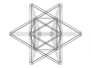 Wireframe Shape Stellated Octahedron 3D Print Model