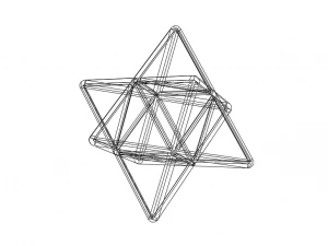 Wireframe Shape Stellated Octahedron 3D Print Model