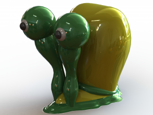 3D Art Surface Little Snail 3D-Druckmodell