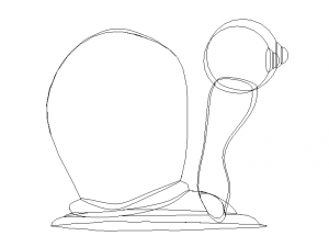 3D Art Surface Little Snail 3D Print Model