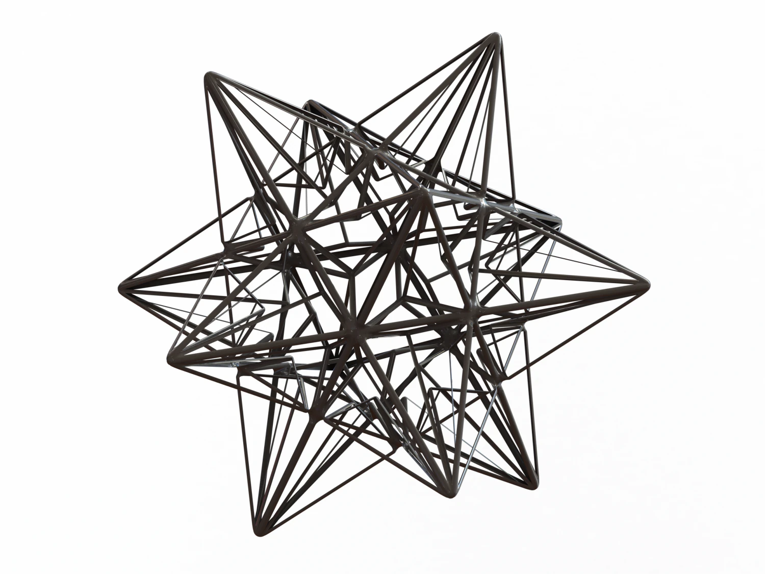 Wireframe Shape Great Icosahedron 3D Print Model .c4d .max .obj .3ds .fbx .stl .blend 