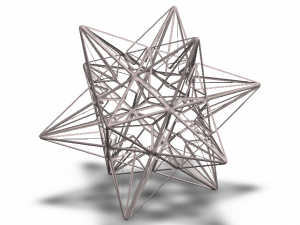 Wireframe Shape Great Icosahedron 3D Baskı Modeli
