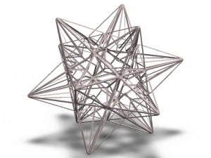 Wireframe Shape Great Icosahedron 3D Print Model