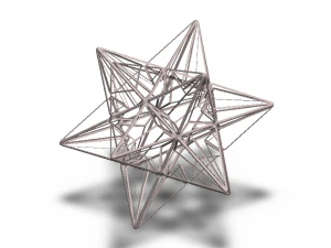 Wireframe Shape Great Icosahedron 3D Print Model