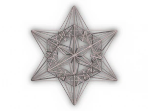 Wireframe Shape Great Icosahedron 3D Print Model