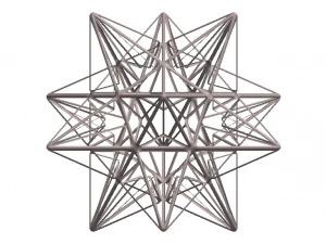 Wireframe Shape Great Icosahedron 3D Print Model