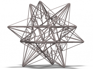 Wireframe Shape Great Icosahedron 3D Baskı Modeli