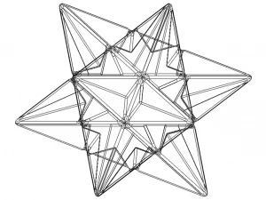 Wireframe Shape Great Icosahedron 3D Print Model