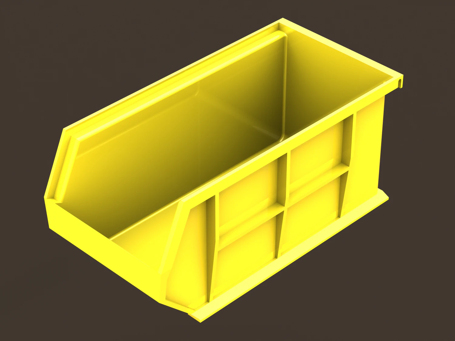 Plastic Hanging Storage Bin 3D Print Model .c4d .max .obj .3ds .fbx .stl .blend 