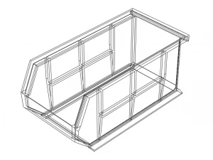 Plastic Hanging Storage Bin 3D Print Model