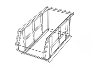 Plastic Hanging Storage Bin 3D Print Model