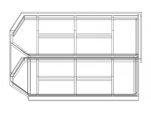 Plastic Hanging Storage Bin 3D Print Model