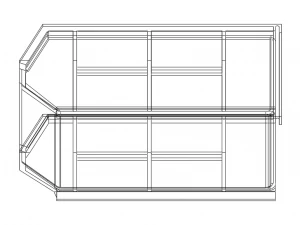 Plastic Hanging Storage Bin 3D Print Model
