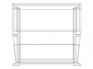Plastic Hanging Storage Bin 3D Print Model