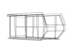 Plastic Hanging Storage Bin 3D Print Model