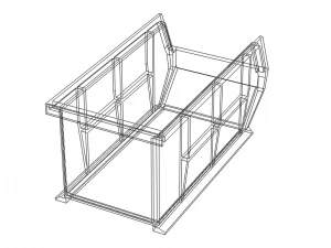 Plastic Hanging Storage Bin 3D Print Model
