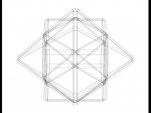Wireframe Shape First Stellation of Cuboctahedron 3D Принт Модель