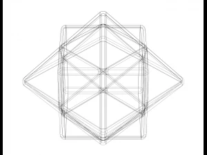 Wireframe Shape First Stellation of Cuboctahedron 3D Print Model