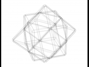 Wireframe Shape First Stellation of Cuboctahedron 3D Принт Модель