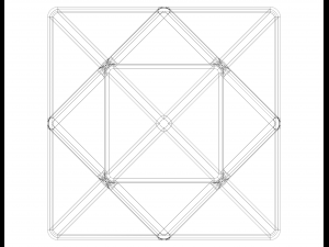 Wireframe Shape First Stellation of Cuboctahedron 3D Принт Модель