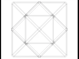 Wireframe Shape First Stellation of Cuboctahedron 3D Print Model