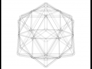 Wireframe Shape First Stellation of Cuboctahedron 3D Принт Модель