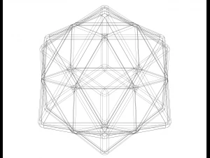 Wireframe Shape First Stellation of Cuboctahedron 3D Print Model