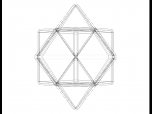 Wireframe Shape First Stellation of Cuboctahedron 3D Принт Модель