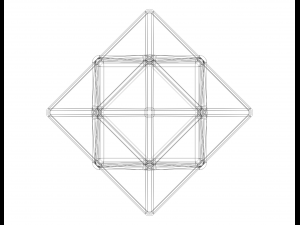Wireframe Shape First Stellation of Cuboctahedron 3D Принт Модель