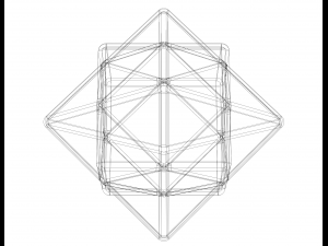 Wireframe Shape First Stellation of Cuboctahedron 3D Принт Модель