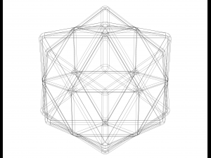 Wireframe Shape First Stellation of Cuboctahedron 3D Принт Модель