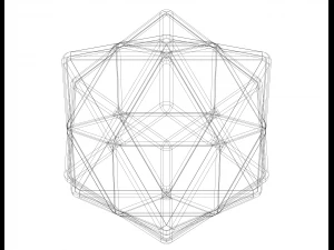 Wireframe Shape First Stellation of Cuboctahedron 3D Print Model