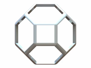 Wireframe Shape Truncated Octahedron 3D Print Model