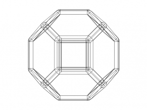 Wireframe Shape Truncated Octahedron Modello di stampa 3D