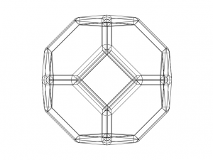 Wireframe Shape Truncated Octahedron Modello di stampa 3D