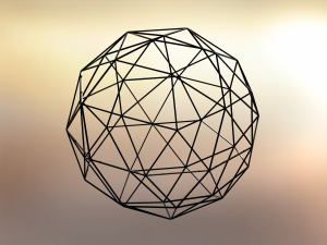 Wireframe Shape Geodesic Polyhedron Sphere 3D प्रिंट मॉडल