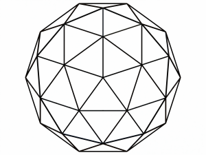 Wireframe Shape Geodesic Polyhedron Sphere 3D प्रिंट मॉडल