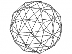 Wireframe Shape Geodesic Polyhedron Sphere 3D प्रिंट मॉडल