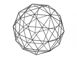 Wireframe Shape Geodesic Polyhedron Sphere 3D प्रिंट मॉडल
