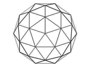 Wireframe Shape Geodesic Polyhedron Sphere 3D प्रिंट मॉडल