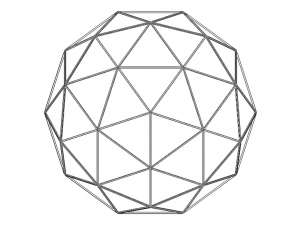 Wireframe Shape Geodesic Polyhedron Sphere 3D प्रिंट मॉडल
