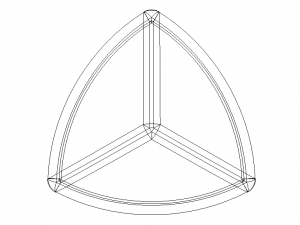 Wireframe Shape Reuleaux Tetrahedron 3D Print Model