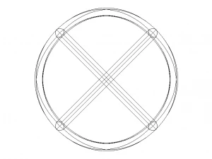 Wireframe Shape Reuleaux Tetrahedron 3D Print Model