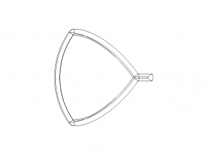 Wireframe Shape Reuleaux Tetrahedron 3D Print Model