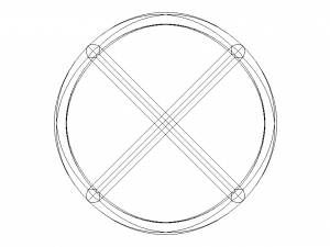 Wireframe Shape Reuleaux Tetrahedron 3D Print Model