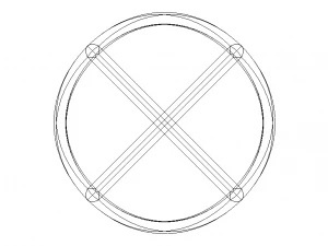 Wireframe Shape Reuleaux Tetrahedron 3D Print Model