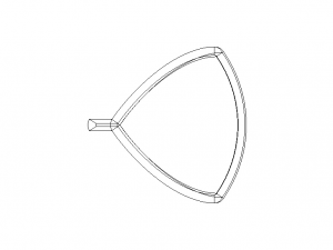 Wireframe Shape Reuleaux Tetrahedron 3D Print Model