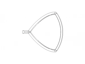 Wireframe Shape Reuleaux Tetrahedron 3D Print Model