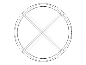 Wireframe Shape Reuleaux Tetrahedron 3D Print Model