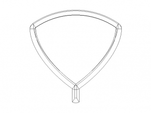 Wireframe Shape Reuleaux Tetrahedron 3D Print Model